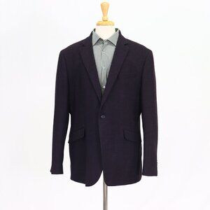 Kenneth Cole 48L Brown Solid 2-Button Sport Coat Blazer Jacket T301